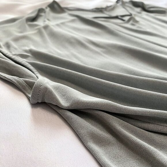 COS GREY ACETATE BLEND RELAXED DRAWSTRING GATHERED UTILITY DRESS - M - Picture 8 of 12